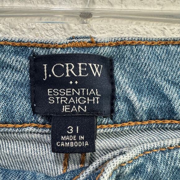 J. Crew Factory Essential Straight Jean All Day Stretch Women 31 Blue Mist Wash - Picture 4 of 6